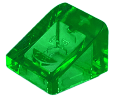 LEGO slope 1x1x2/3 trans green (54200/50746)
