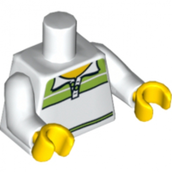 LEGO Minifig Torso Tennis Shirt weiss (973) P11