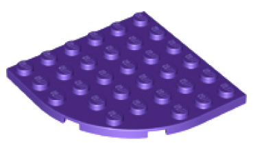 LEGO Platte abgerundet 6x6 dunkel-lila (6003) O11
