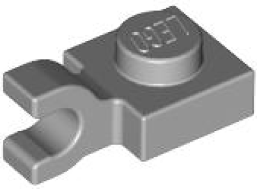 LEGO Platte mit Horizontal-clip 1x1 hell-grau (6019)  O07