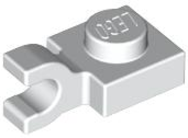 LEGO Platte mit Horizontal-clip 1x1 white (6019) O07