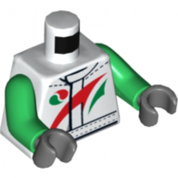 LEGO Minifig Torso "Octan" weiss / grün (481) P06