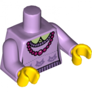 LEGO Minifig Torso lavendel "Katze" (691) P08