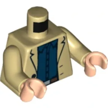 LEGO Minifig Torso beige/sand Jacke mit zwei Knöpfen (327) P05