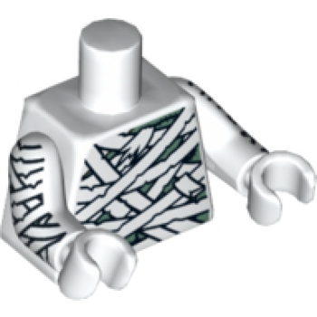 LEGO Minifig Torso Mumie weiss (1357) Q5
