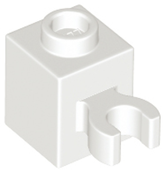LEGO 1x1 with Clip vertical white (30241)