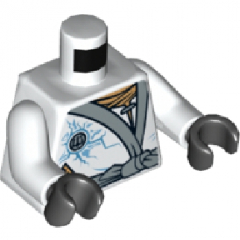 LEGO Minifig Torso Ninjago Zane silber/weiss Robe (778) P09