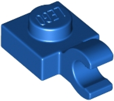 LEGO Platte mit Horizontal-clip blau 1x1 (61252)  O09