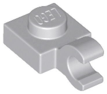 LEGO Platte mit Horizontal-clip 1x1 hell-grau (61252) O09