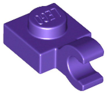 LEGO Platte mit Horizontal-clip 1x1 lila (61252) O09