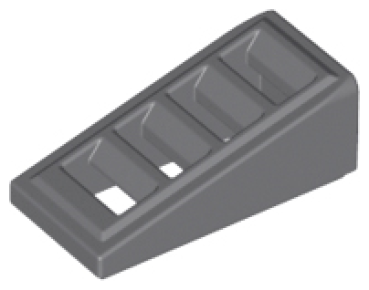 LEGO Schrägstein Grill 2x1x2/3 dunkel-grau (61409) i1