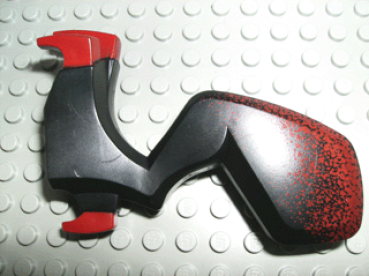 LEGO Minifig Drachen Bein (Fantasy Era) Links dunkel rot/schwarz V12