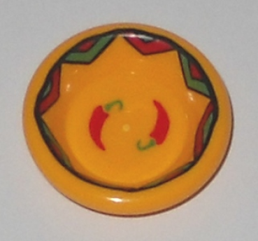 LEGO Zubehör Schüssel zart orange (6256pb04) T13