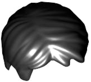 LEGO Haare kurz männlich schwarz (62810) T08