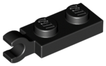 LEGO Platte 1x2 Clip horizontal schwarz (63868) O10