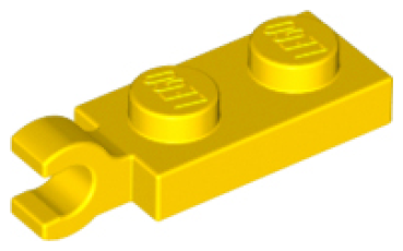 LEGO Platte 1x2 Clip horizontal gelb (63868) O10