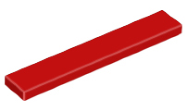 LEGO tile 1x6 red (6636) L1