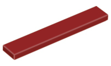 LEGO tile 1x6 dark-red (6636) L2