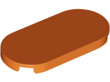 LEGO Fliese oval 2x4 dunkel orange (66857)