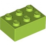 LEGO Stein 2x3 hell-grün (3002)