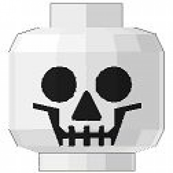 Preview: LEGO Minifig Kopf Schädel weiss (4651445) S08