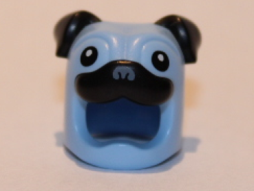 LEGO Minifig Mops-Hund Maske hell-blau (73662) T05
