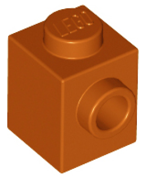 LEGO Brick modified with 1 side stud 1x1 dark orange (87087) A07