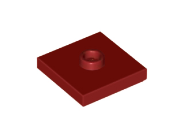 LEGO tile 1 center stud 2x2 dark red (87580)