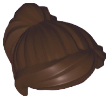 LEGO Hair female short ponytail dark brown (18227) T07