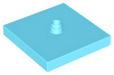 DUPLO Platte 4x4 mit zentraler Noppe azurblau (92005)