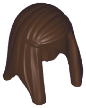 LEGO Hair female long ponytail dark-brown (92083) T07