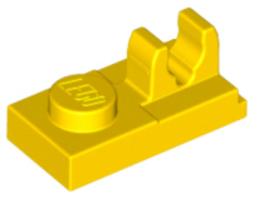 LEGO Platte 1x2 mit U-Clip oben gelb (92280) O07