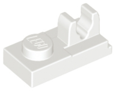 LEGO Plate 1x2 with U-Clip on top white (92280) O06