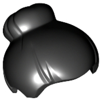 LEGO Haare weiblich Zopf kurz schwarz (93217)