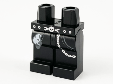 LEGO Legs black with belt and chain S15
