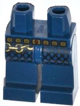 LEGO Legs assembly with golden Chain dark blue (0272) S14