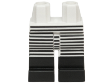 LEGO Minifig Beine schwarz/weiss gestreift  S16