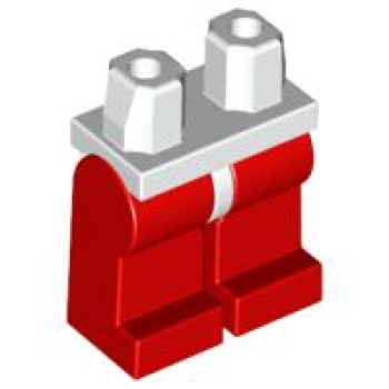 LEGO Legs white/red  S14