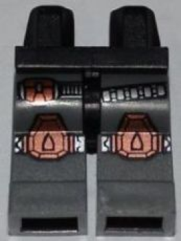 LEGO Minifig Beine schwarz/kupfer (8507) R16