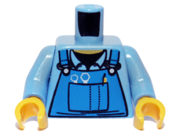 LEGO Minifig Torso Mechaniker-Overall (003) R05