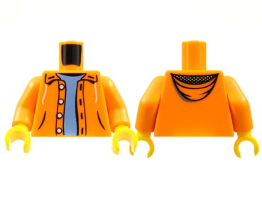 LEGO Minifig Torso orange offene Jacke (972) P11