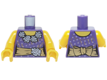 LEGO Minifig Torso Dunkellila Damenbluse (268) P08