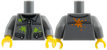 LEGO Minifig Torso "Paintball" dunkelgrau (1696) Q08