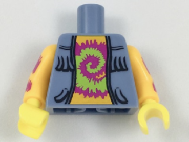 LEGO Minifig Torso "Hippie" sand blau/ orange (654) Q08