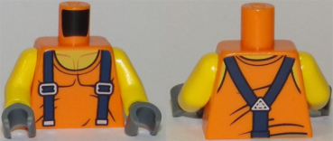 LEGO Minifig Torso Stadtminenarbeiter  Q08