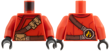LEGO Minifig Torso Ninjago-Robe rot (1600) Q08