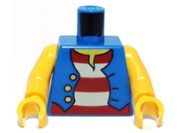 LEGO Minifig Torso pirate vest (1524) Q07