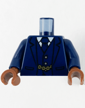 LEGO Minifig Torso Vest & Tier dark blue "Chip" (818) P10