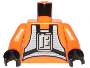 LEGO Minifig Orange Torso SW Rebel Pilot (535) P07