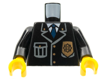 LEGO Minifig Torso Polizei schwarz (2846) R10